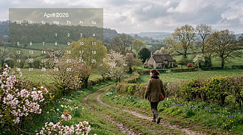 April 2026 | Countryside Calendar, April 2026 Calendar HD wallpaper