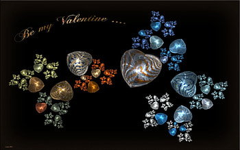 Valentine Greetings, Valentine, holiiday, Glitter, fractal HD wallpaper