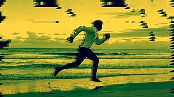 Dynamic Running: Ultra, running, beach, silhouette, Sports HD wallpaper