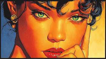 Emerald Gaze — Quad Celebrity Art, Artistic, Celebrity, Rihanna, Green Eyes HD wallpaper