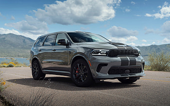 2021, Dodge Durango SRT Hellcat, exterior, front view, gray SUV, Durango tuning, American cars, Dodge HD wallpaper