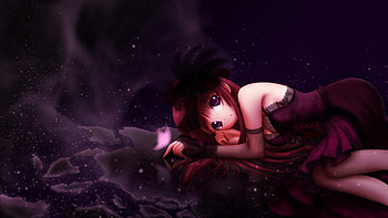 Sadness, emotional, cute, dress, lady, maiden, , laying, lay, female, sexy, hot, girl, sorrow, sad, anime girl, lying, anime, serious, gown HD wallpaper