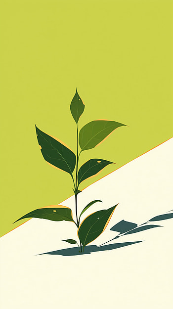 Verdant Vignette - Nature Plant, nature, plant, illustration, leaf, green HD phone wallpaper