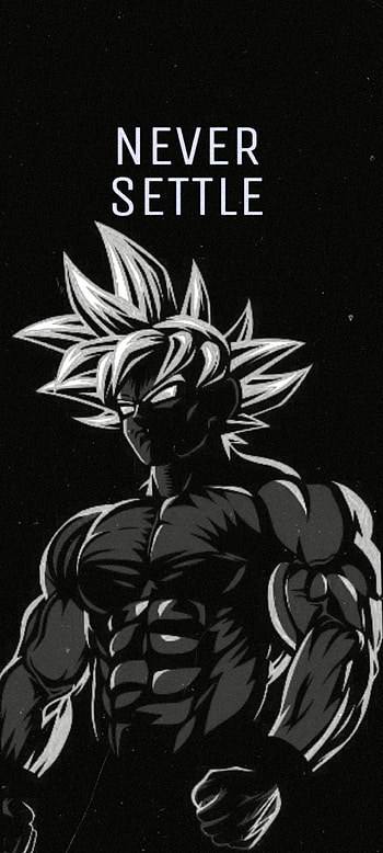 Never settle GOKU, art, mammal, Nord, dark, oneplus, neversettle HD phone wallpaper