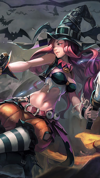 Miss Fortune, art, pink HD phone wallpaper