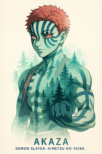 Akaza: Forest Fury — Demon Slayer , Demon Slayer: Kimetsu no Yaiba, Akaza (Demon Slayer: Kimetsu no Yaiba), Anime HD phone wallpaper