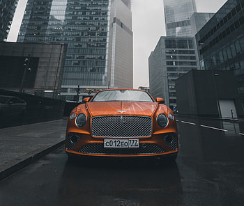 Bentley, car, orange HD wallpaper