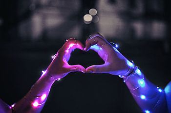 Love, Hands, Heart, Garland, Touching, Touch, Garlands HD wallpaper