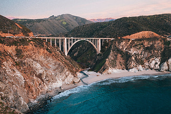 Tops, Nature, Sea, Rocks, Vertex, Bridge HD wallpaper