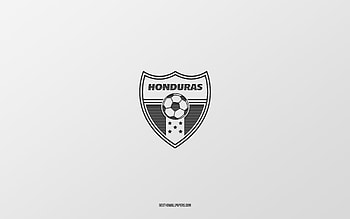 Honduras national football team, white background, football team, emblem, CONCACAF, Honduras, football, Honduras national football team logo, North America HD wallpaper