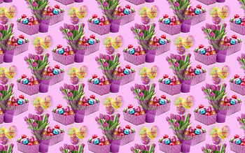 Texture, egg, tulip, paper, purple, pink, flower, easter, pattern HD wallpaper