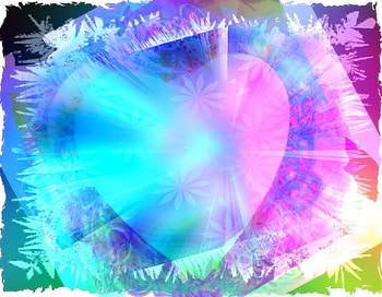 Heart, blue, pink, abstract, colors HD wallpaper