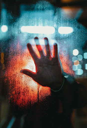 Drops, Glare, Hand, Miscellanea, Miscellaneous, Neon, Glass HD phone wallpaper