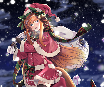 Silence Suzuka, Uma Musume: Pretty Derby, Anime, Christmas HD wallpaper