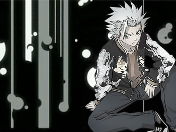 Toushiro Hitsugaya, bleach, white, black, anime, toushiro, hitsugaya HD wallpaper