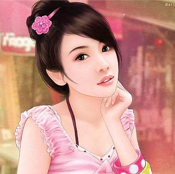 Chinese Beauty, pink, delicate, hairs, chinese, beauty HD wallpaper