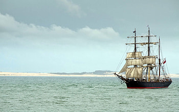 Landscape, Nature, Sea, Sails, Sail, Ship HD wallpaper
