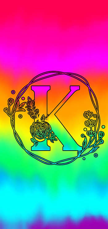 Tie Dye K, letter, tiedye HD phone wallpaper