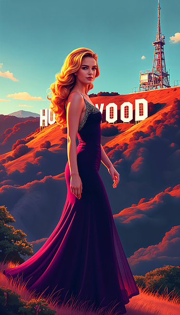 Hollywood Glam: Stunning for Movie Lovers, fashion, woman, landscape HD phone wallpaper