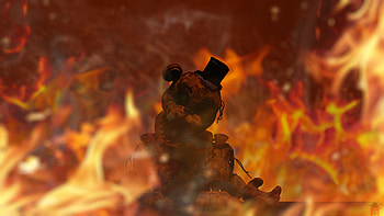 Nightmare in Flames — FNAF 2, Five Nights At Freddy's 2, Five Nights at Freddy's HD wallpaper