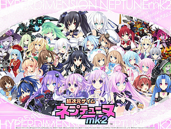 Hyperdimension Neptunia, Nepagear, Noir, Neptune, PurpleHeart HD wallpaper