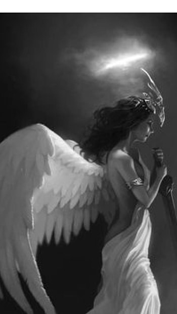 Angel, Black White HD phone wallpaper