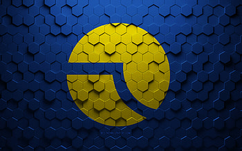 Flag of Botucatu, honeycomb art, Botucatu hexagons flag, Botucatu, 3d hexagons art, Botucatu flag HD wallpaper