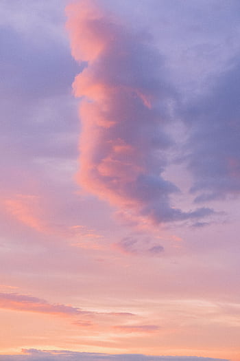 A beautiful twilight sky with pink and purple clouds in Kamchatka Krai, Russia, creating a serene, natural scene. HD phone wallpaper