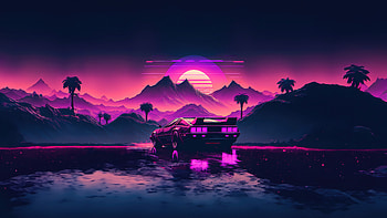 Retro Futuristic Vapor Ride , vaporwave, synthwave, artist, artwork, digital-art HD wallpaper