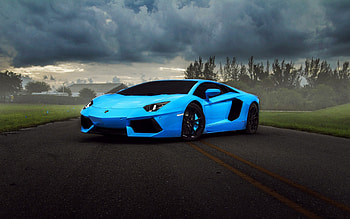 Blue Car HD wallpaper