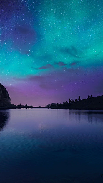 Aurora, Lakes HD phone wallpaper