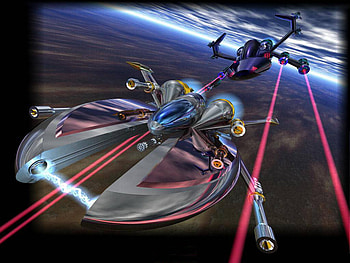 Laser Tag, ships, scifi, fantasy, space, laser HD wallpaper