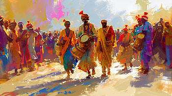 Orient vibe parade, parade, oriental, colorful HD wallpaper