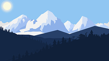 Winter Snow Landscape Minimalist , winter, snow, landscape, minimalism, minimalist, artist, artwork, digital-art, deviantart HD wallpaper