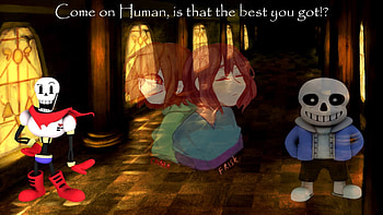 Undertale - Stronger Than You: Papyrus & CalebHyles Sans VS Chara & Frisk - YouTube HD wallpaper