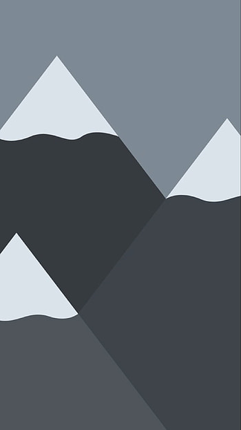 Mountains Minimal 6 Plus. Black shapes HD phone wallpaper