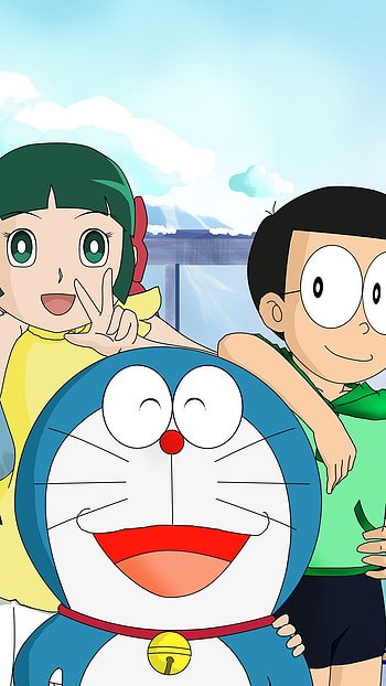 Shinchan And Doraemon, Nobita, Shizuka HD phone wallpaper