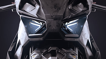 Scifi Bike Headlights , scifi, bike, artist, artwork, digital-art, artstation HD wallpaper