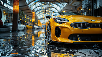 Golden Kia Stinger — Quad, Kia Stinger HD wallpaper