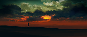 Simple Thoughts , alone, sunset, artist, artwork, digital-art HD wallpaper