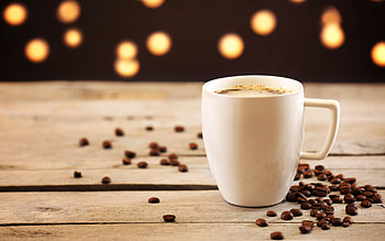 Rich Coffee Bliss: with Fresh Beans & Steaming Cup, coffee beans, cup, food, coffee HD wallpaper