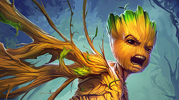 Baby Groot Grown Up, baby-groot, superheroes, artist, artwork, digital-art, deviantart HD wallpaper