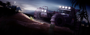 sand truck, dessert, wheels, lights, truck HD wallpaper