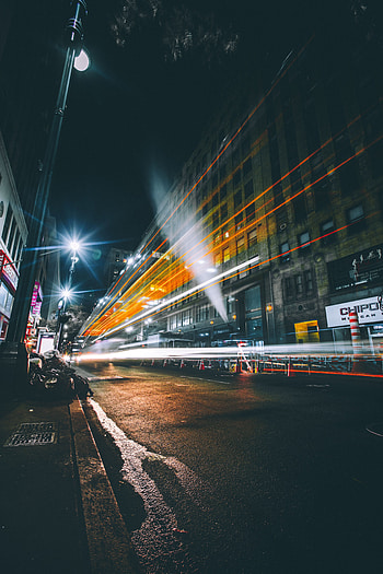 New York, Cities, Usa, Shine, Light, Road, Traffic, Movement, Night City, United States HD phone wallpaper