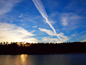 Głębokie Lake, glebokie, sky, szczecin, sunset HD wallpaper
