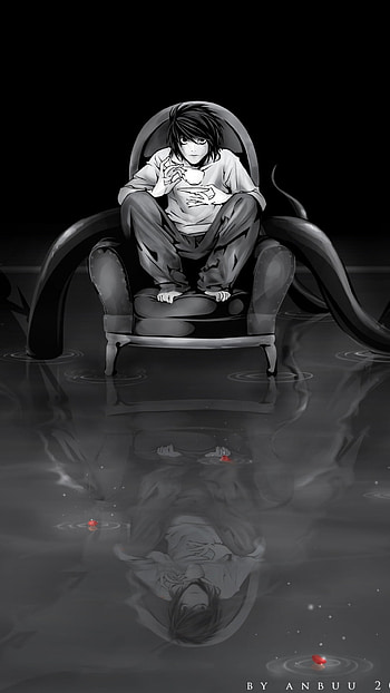 Kira's Shadowed Reflection — Death Note , Anime, Death Note HD phone wallpaper