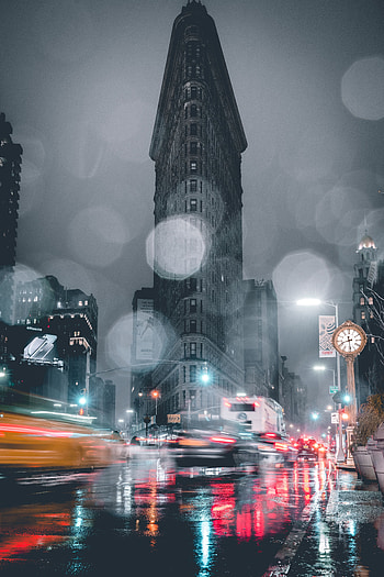 Cities, Architecture, Glare, Movement, Traffic, Night City, Long-Term Exposure, Street HD phone wallpaper