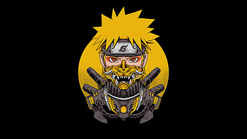 Naruto Uzumaki Minimal , naruto, anime, dark, black, artist, artwork, digital-art, behance HD wallpaper