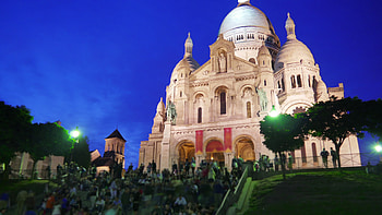 Sacre-Coeur Basilica, Sacred heart, Paris cathedral, Stock video HD wallpaper