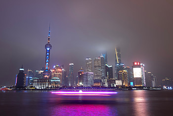 Urban city, Shanghai, night, cityscape HD wallpaper